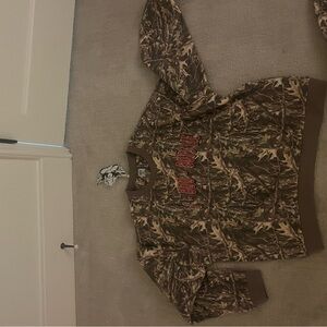 Boys Lie Camouflage Sweatshirt with Red Accents